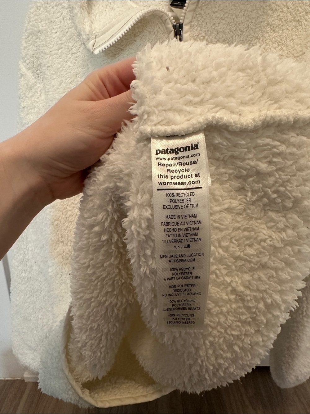 Patagonia Cream Women's Los Gatos 1/4-Zip Fleece 🏔️ - Picture 6 of 7